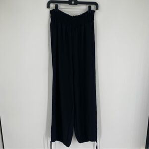 Sweet Adelyn Women’s Ruched Belt Lightweight Loose Fit Black Pants size M